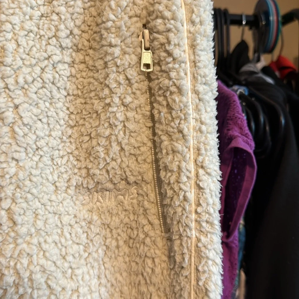SKIMS Teddy Jogger Lounge Pants Sz Small Off White Bone - Picture 3 of 7